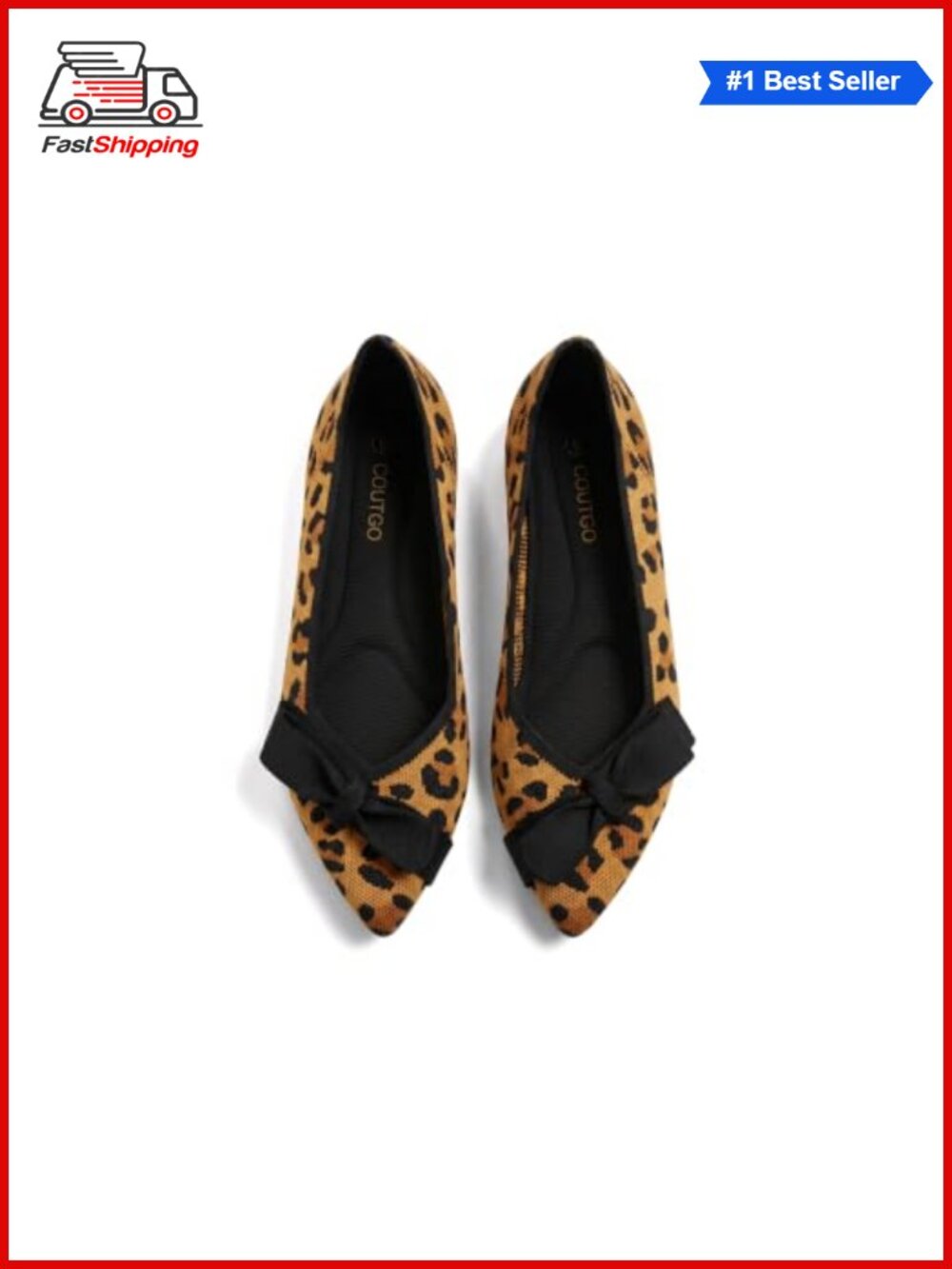 Women's Pointed Toe Knit Ballet Flats Slip On Bow Comfortable Dressy Work Shoes